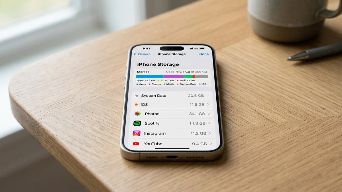 Раздел Системные данные в хранилище iPhone